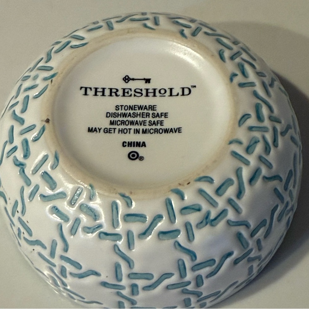 Threshold Stoneware Ceramic Microwave Safe Ramekin Bowl Decorative Blue White - Picture 2 of 6